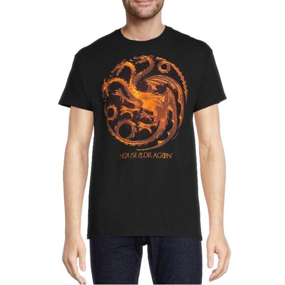HBO Mens House Of Dragon Graphic Cotton T-Shirt With Short Sleeves Size L - Picture 2 of 5